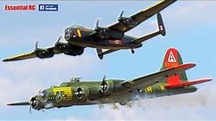 GIANT SCALE radio controlled (RC) WW2 BOMBERS ! Magnificent B-17 Flying Fortress and Avro Lancaster