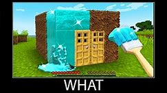 Minecraft wait what meme part 300 realistic Diamond House
