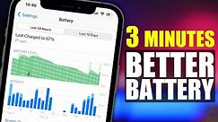 Improve iPhone BATTERY Life in 3 Minutes !