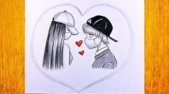 Dibujo sencillo para el día de los enamorados / Cómo dibujar para el día de los enamorados