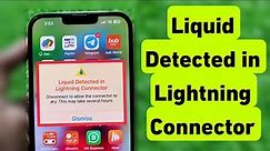 iPhone Fix Liquid Detected in Lightning Connector Problem Solve