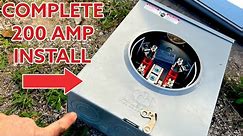 200 AMP Electric Service COMPLETE Installation | Everything you need to know | Start to Finish