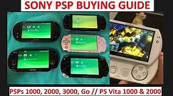 Ultimate PSP Buying guide and comparison (PSP 1000,2000,3000, Go & VITA). (And MODDING on the fly)