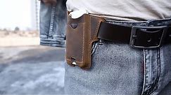 EASYANT Men Leather Phone Holster Universal Case Waist Bag Purse with Belt Hole