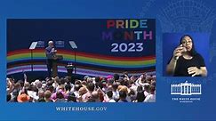 President Biden and First Lady Jill Biden host a Pride Celebration with Betty Who on the South Lawn.