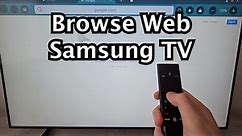 How to Browse Internet on Samsung Smart TV!