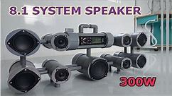 DIY 8.1 Tube Speaker System with PVC Pipe - 300W Ultra Deep Bass Speaker