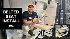 Installing a belted seat into a van conversion - a folding removable seat, 4th passenger seat