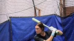 Torqued UP and working on clearing the hips 🤙🏼🤭 #softball #hitting #baseball #training #swing #power #hittingdrills #batting