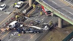 1 dead after tractor-trailer drives off overpass onto van on I-287