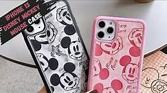 Disney Mickey Mouse Leather Case for iPhone 13 12 11 XR X 8 7 💋 Cute Cartoon Cover