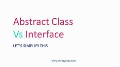 Abstract Class Vs Interface In C#