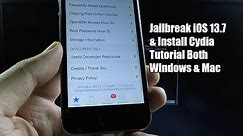 How to Jailbreak iOS 13.7 & Install Cydia - Windows & Mac