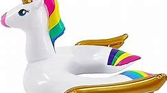 iGeeKid Pool Float for Kids Unicorn Swim Floats for Toddlers Age 3-8 Years Inflatable Floaties Unicorn Swimming Ring Ride On Party Toys for Girls Boys Summer Beach Supplies (Unicorn)