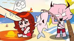 Anime Chibi Fnf VS finger | GF and Selever | Beach episode | Sarahlyn arts