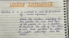 Undue influence || Its Essential || Indian Contract Act 1872