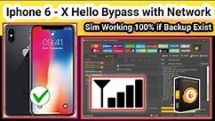 Iphone 6 - X icloud bypass with sim working | Iphone 6 Hello bypass with network | TECH City | 2023
