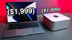 Mac Studio vs 14" MacBook Pro - Which Performs Best for $2,000?