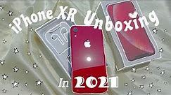 Unboxing IPhone XR Product Red in 2021 (Aesthetic) ❤️ || NJ TECHNOLOGY