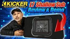 Kicker L7 Shallow 10 inch Subwoofer in a Sealed enclosure DEMO and REVIEW. 46L7T102 and 46L7T104