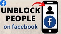 How to Unblock Someone on Facebook