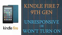 Kindle Fire 7 - Device won't turn on / Unresponsive / Won't charge / Freezing