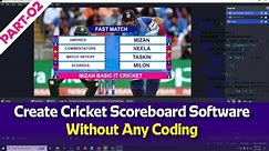 How To Create Cricket Scoring Software Without Coding | Managment Team List Setup | Part-02