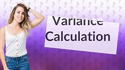 How do I calculate variance?
