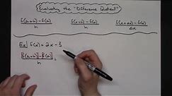 Evaluating the Difference Quotient