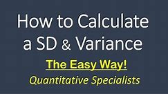 How to Calculate a Standard Deviation and Variance; Variability - Statistics