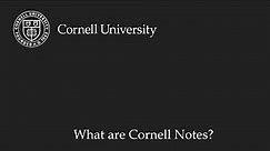 What Are Cornell Notes?