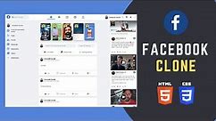 How to Build Responsive Facebook Clone using HTML & CSS - Beginners Tutorial