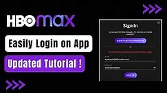 How To Login To HBO Max - HBO Max Mobile App Sign In !