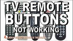 How To Repair Remote Control Buttons Not Working / Don't Work TV DVD Player