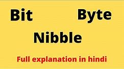 what is bit, byte, nibble? #bit #byte #nibble @Siman Studies
