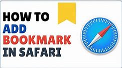 How to Add Bookmark in Safari