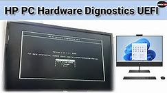 How to run HP PC hardware Dignostic UEFI | How to Dignostic hardware in Hp Pc/Desktop/Laptop ?