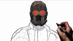 How To Draw Star Lord | Step By Step | Guardians Of The Galaxy