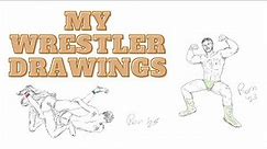 My drawings of wrestlers with my own made music.