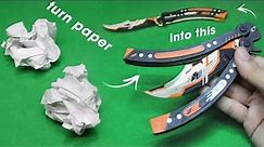 EASY STEP | How I make my Paper CS:GO Butterfly Knife (Asiimov Skin) at HOME