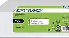 DYMO Authentic LW Mailing Address Labels for LabelWriter Label Printers, White, 1-1/8" x 3-1/2", 12 Rolls of 350 (4200 Total)