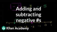 Adding and subtracting negative numbers | Pre-Algebra | Khan Academy