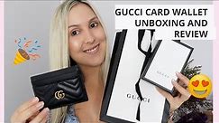 Gucci cardholder unboxing and review - GG Marmont card case