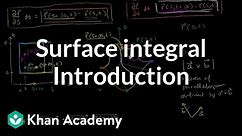 Introduction to the surface integral | Multivariable Calculus | Khan Academy