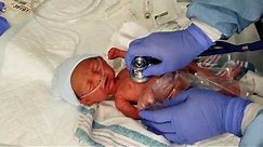 Introducing NICU Silicone Micro preemie baby 27 weeks gestation "just born"