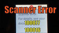 Fix Epson Scanner Error E 02 100077 WorkForce WF-2830 or 100016 on XP-4100 XP-4105