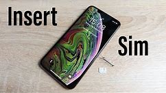How to insert sim card into iPhone XS Max