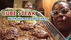 Cube Steak With Homemade Gravy | Cast Iron Skillet & Oven Baked