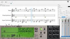 Yamaha MU50 MIDI sound module and Musescore demo