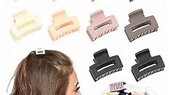 Small Claw Hair Clips for Women Girls - Mini Hair Clips Rectangle Tiny Claw Clips for Thin Hair Strong Hold Cute Jaw Clip Nonslip Hair Styling Accessories with Box
